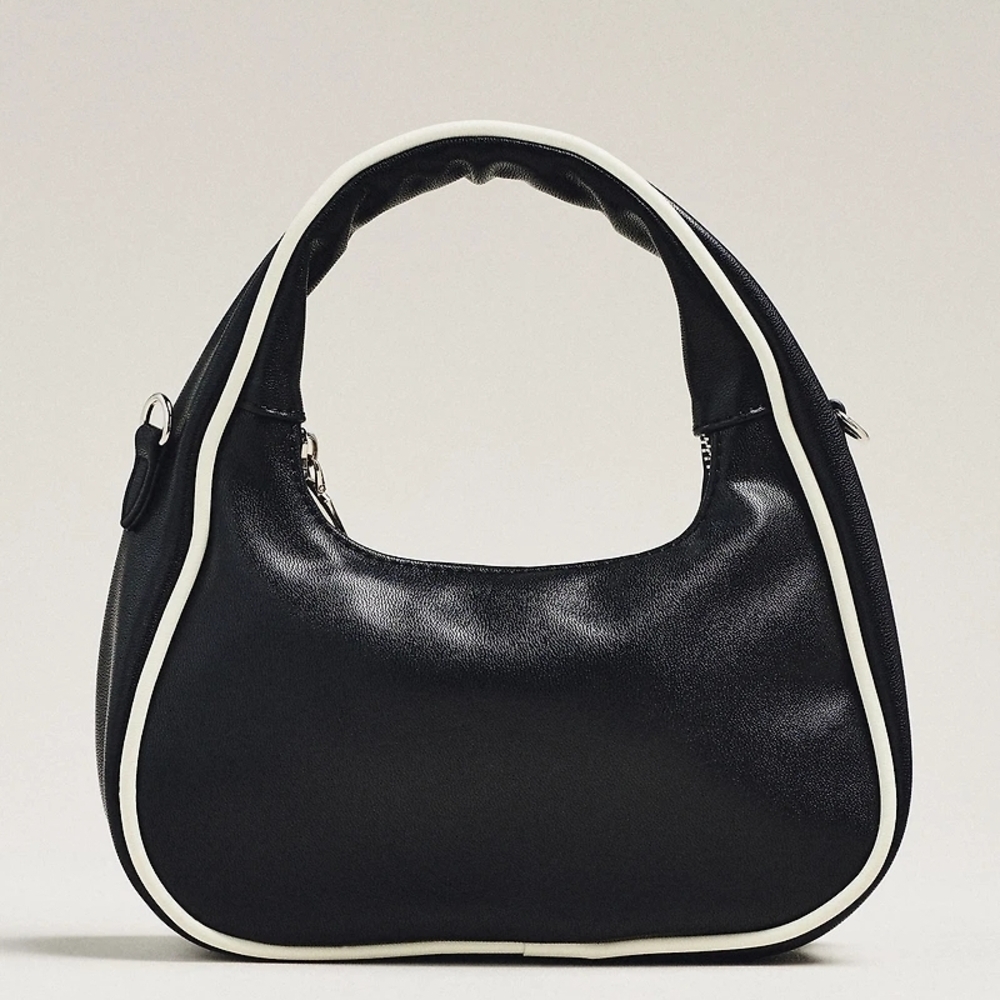 Melie Bianco Black and White Hobo Bag